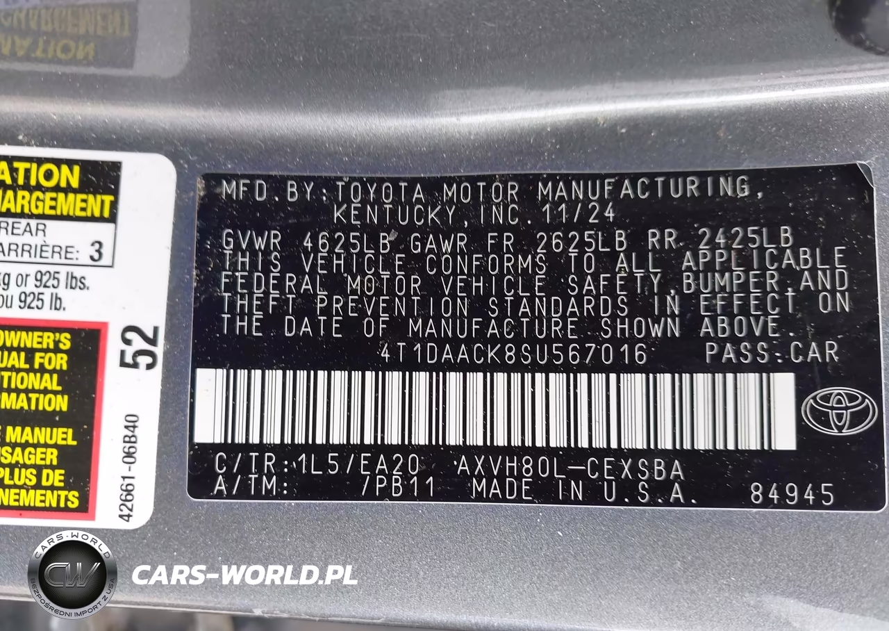 2025 Toyota Camry Xse-Xle-Le-Se VIN:4T1DAACK8SU567016 - 9
