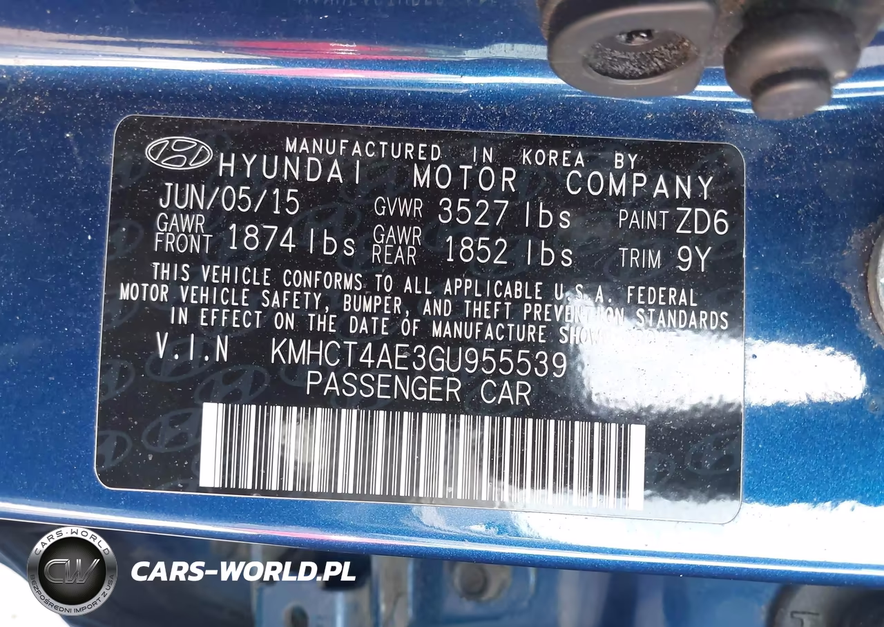 2016 Hyundai Accent Se VIN:KMHCT4AE3GU955539 - 9