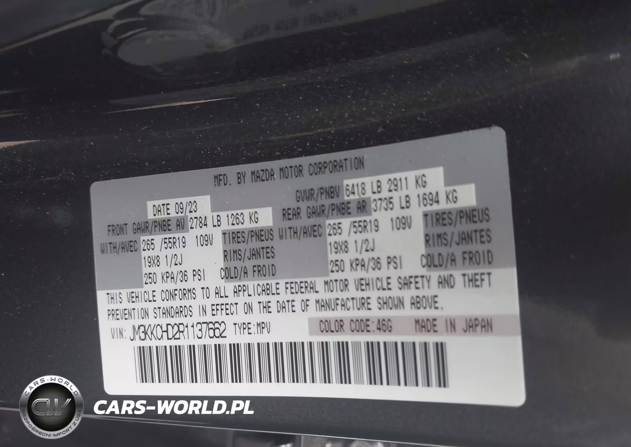 2024 Mazda Cx-90 3.3 Turbo Preferred Plus VIN:JM3KKCHD2R1137662 - 9