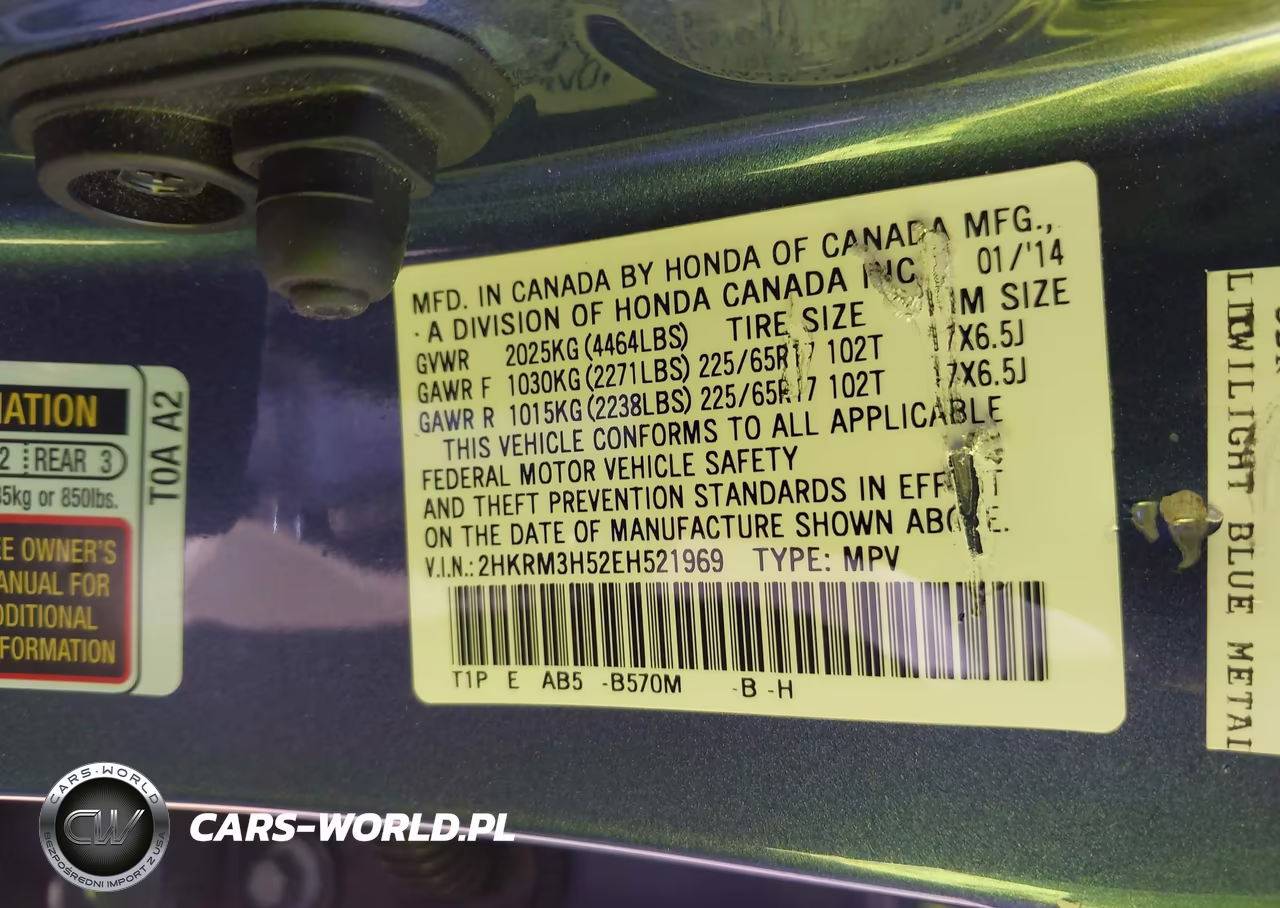 2014 Honda Cr-V Ex VIN:2HKRM3H52EH521969 - 9