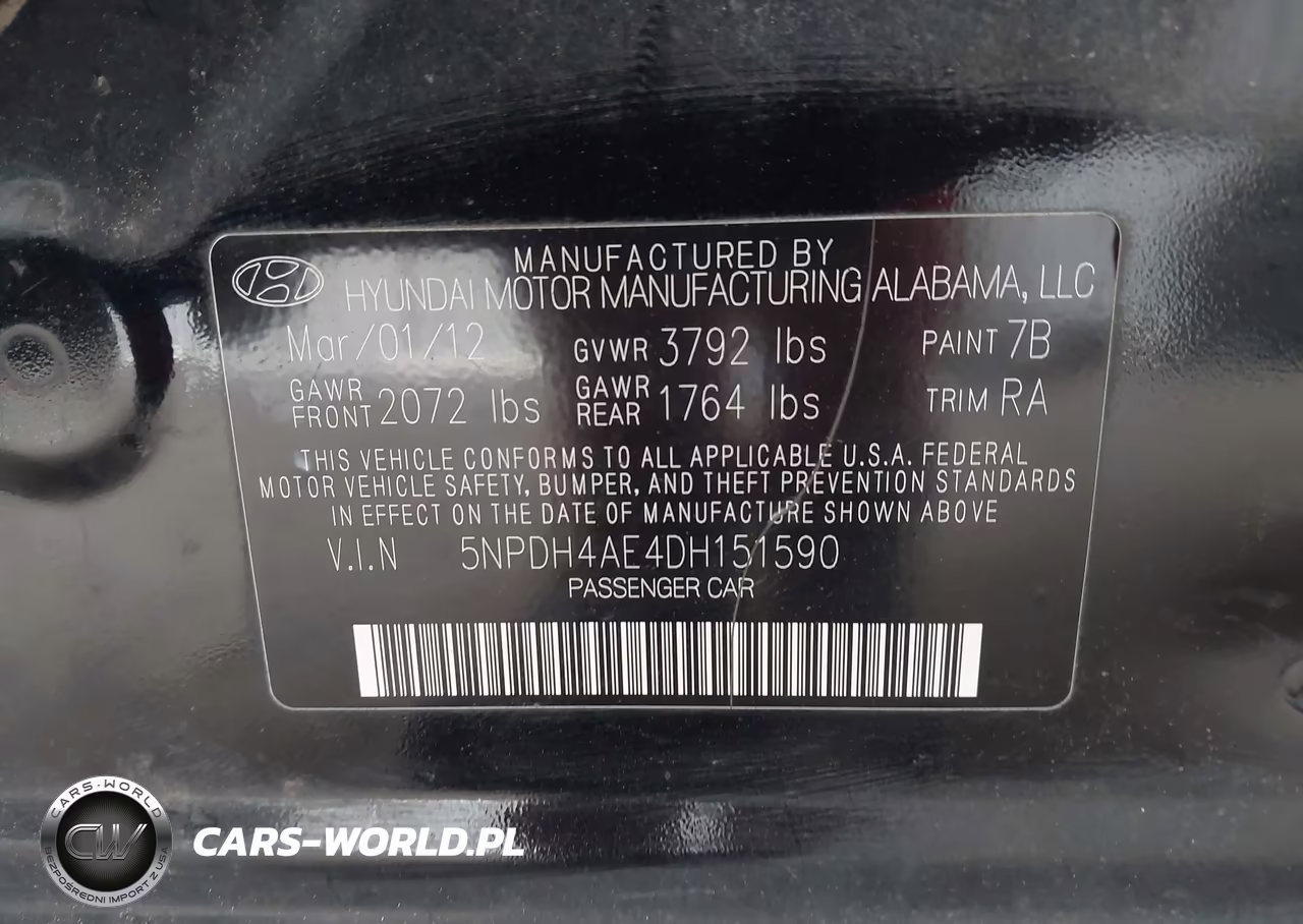 2013 Hyundai Elantra Gls VIN:5NPDH4AE4DH151590 - 9