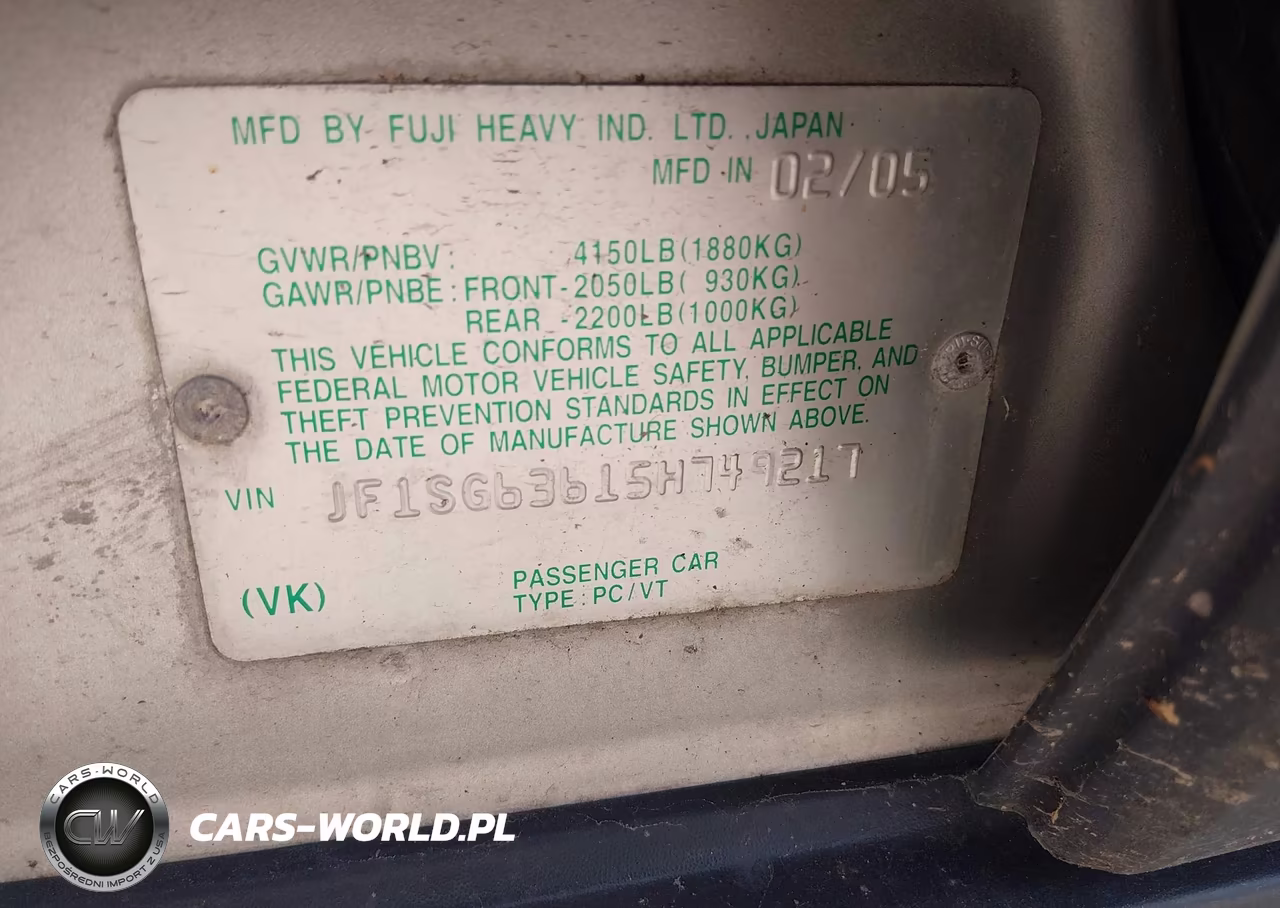 2005 Subaru Forester 2.5X VIN:JF1SG63615H749217 - 9