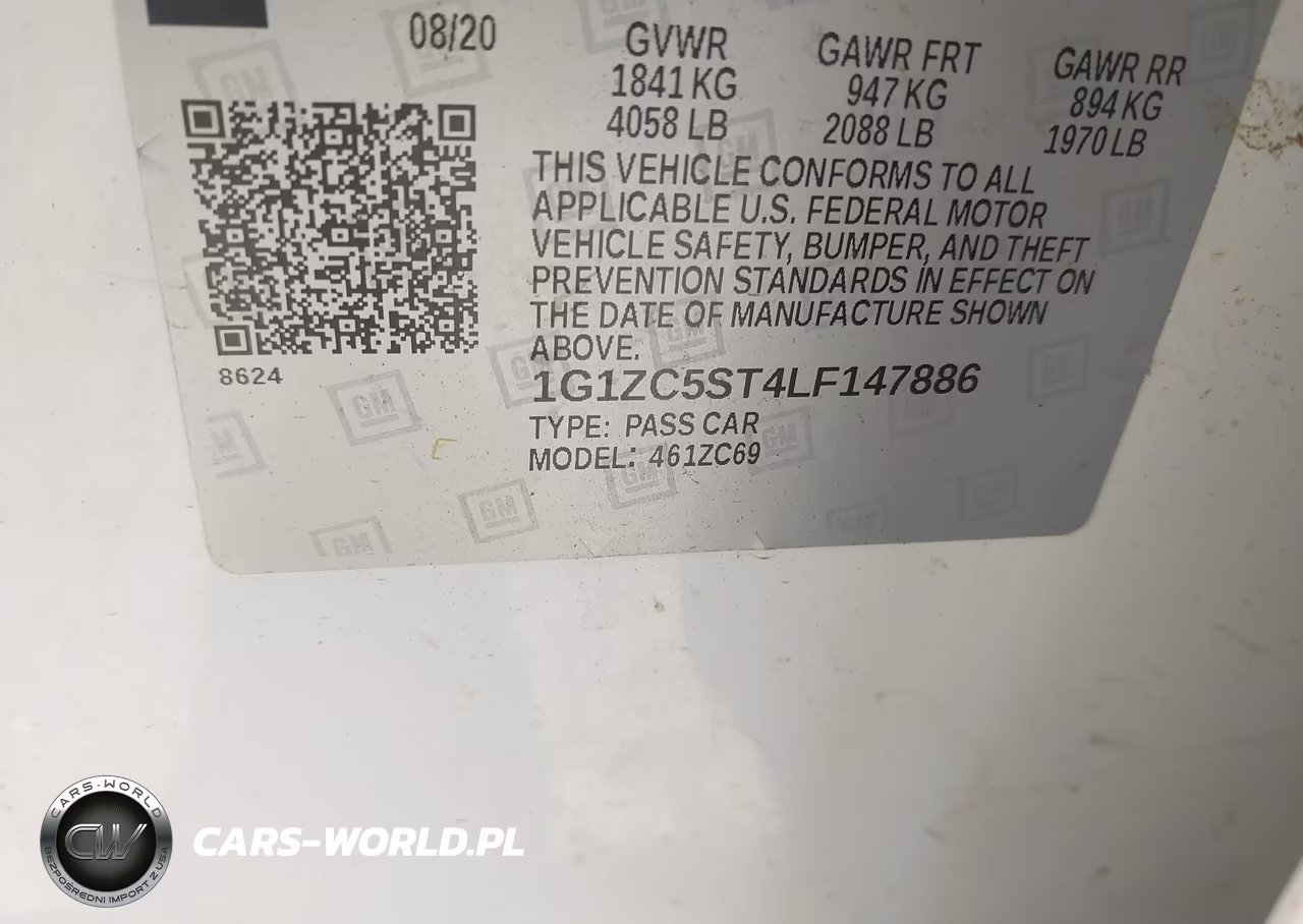 2020 Chevrolet Malibu Fwd 1Fl VIN:1G1ZC5ST4LF147886 - 9