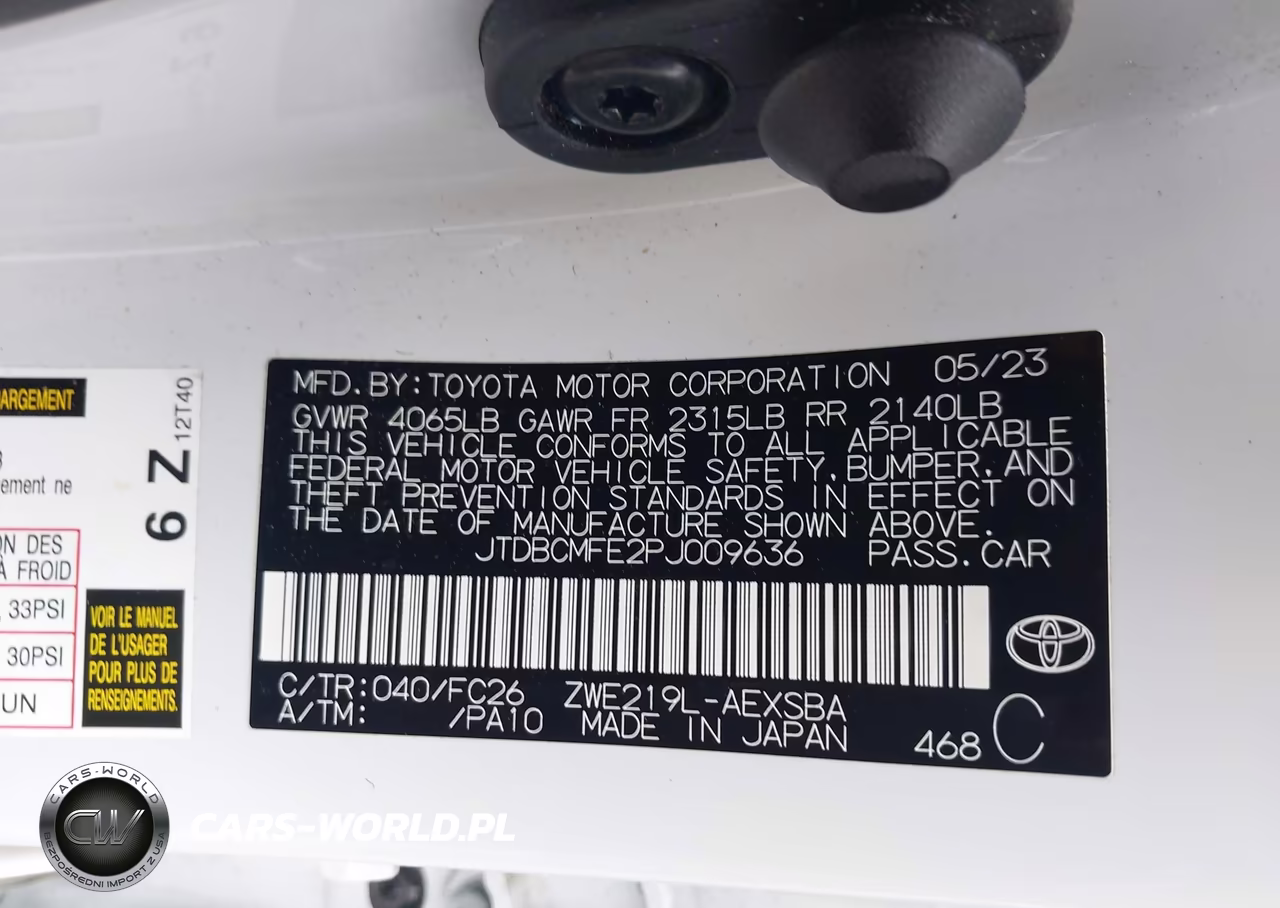 2023 Toyota Corolla Hybrid Se VIN:JTDBCMFE2PJ009636 - 9