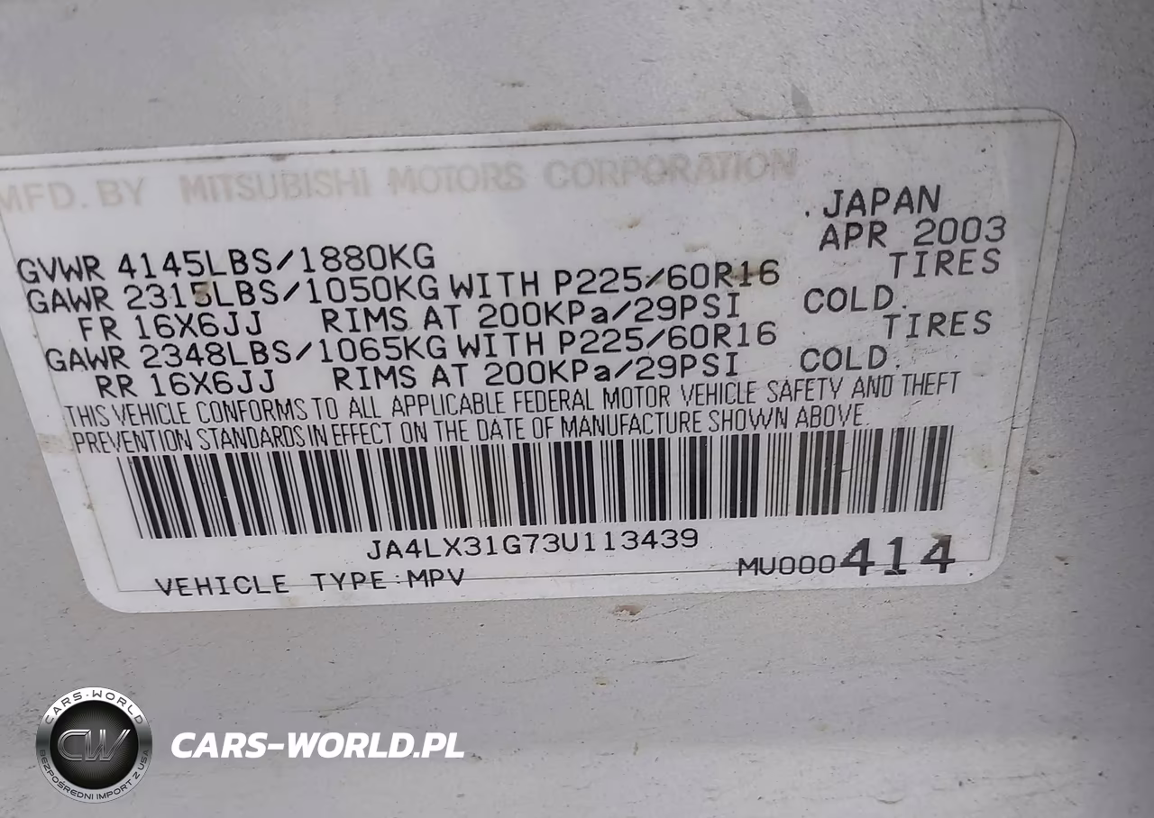 2003 Mitsubishi Outlander Ls VIN:JA4LX31G73U113439 - 9