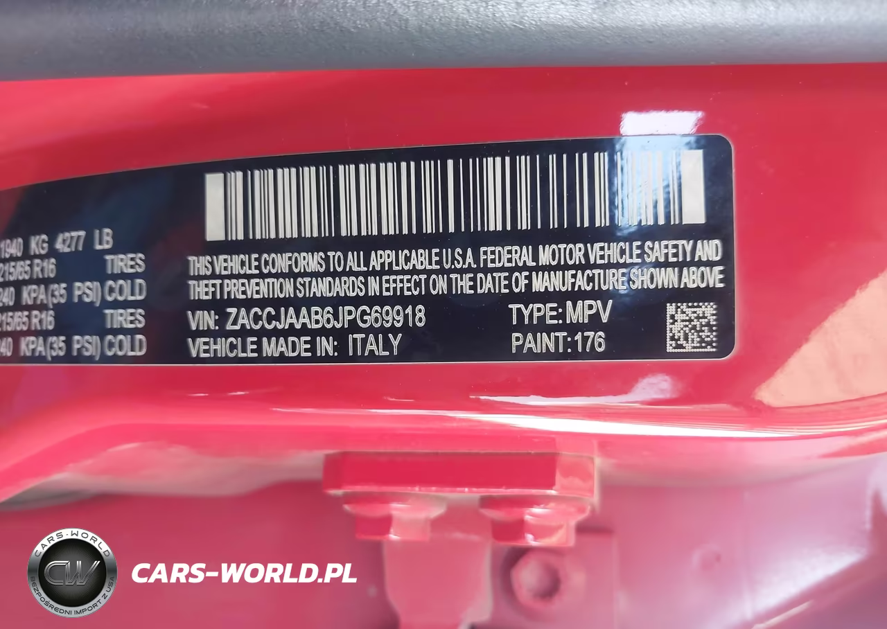 2018 Jeep Renegade Sport Fwd VIN:ZACCJAAB6JPG69918 - 9