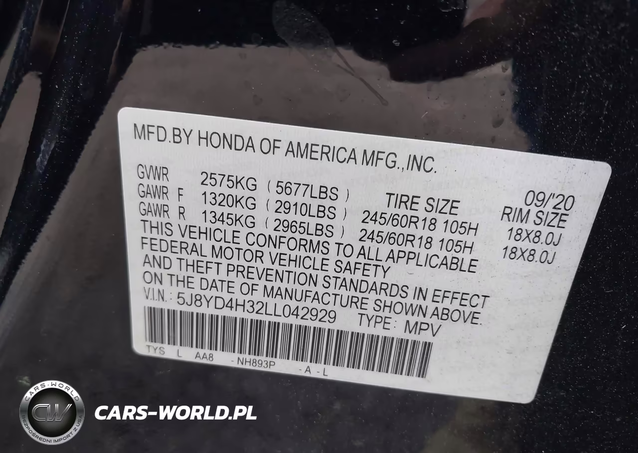 2020 Acura Mdx Standard VIN:5J8YD4H32LL042929 - 9