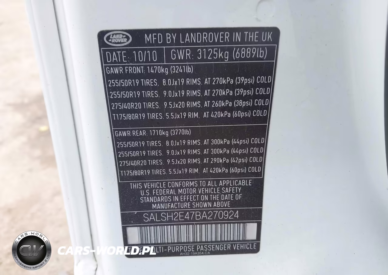 2011 Land Rover Range Rover Sport Supercharged VIN:SALSH2E47BA270924 - 9