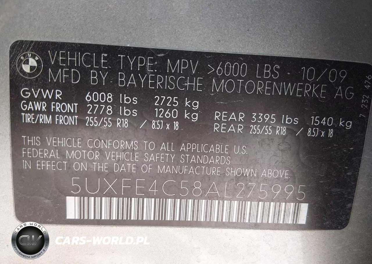 2010 BMW X5 xDrive30I VIN:5UXFE4C58AL275995 - 9