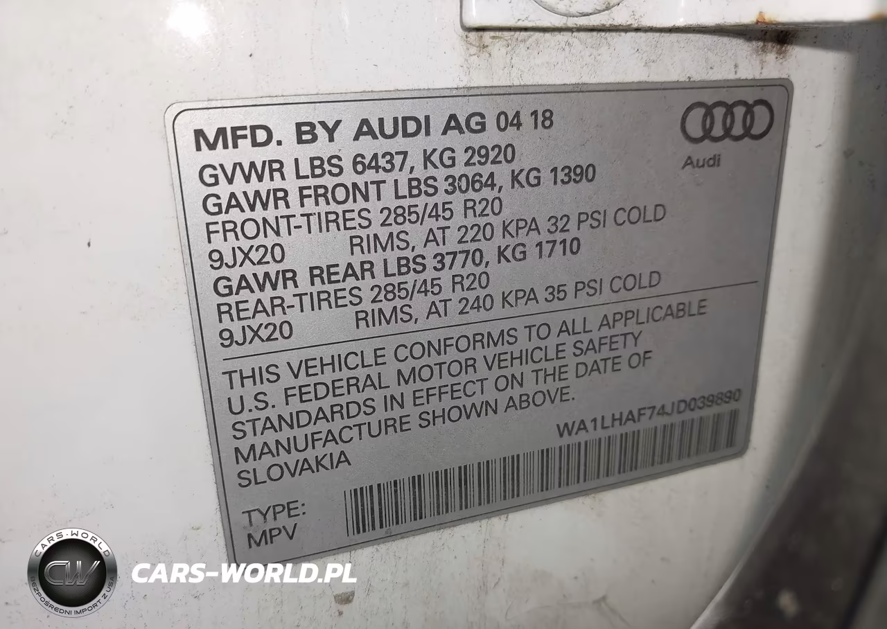 2018 Audi Q7 2.0T Premium VIN:WA1LHAF74JD039890 - 9