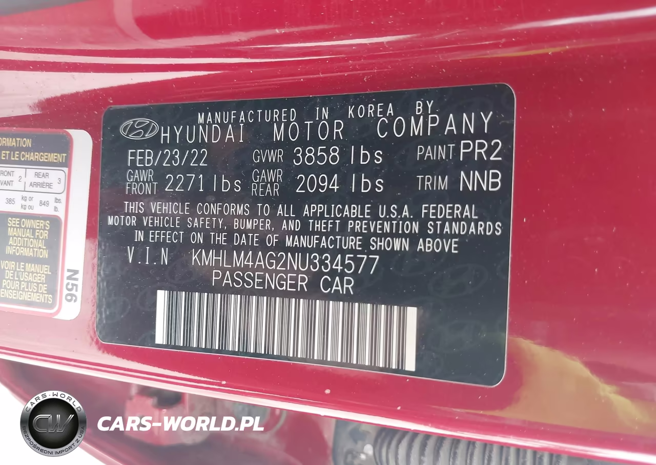 2022 Hyundai Elantra Sel VIN:KMHLM4AG2NU334577 - 9
