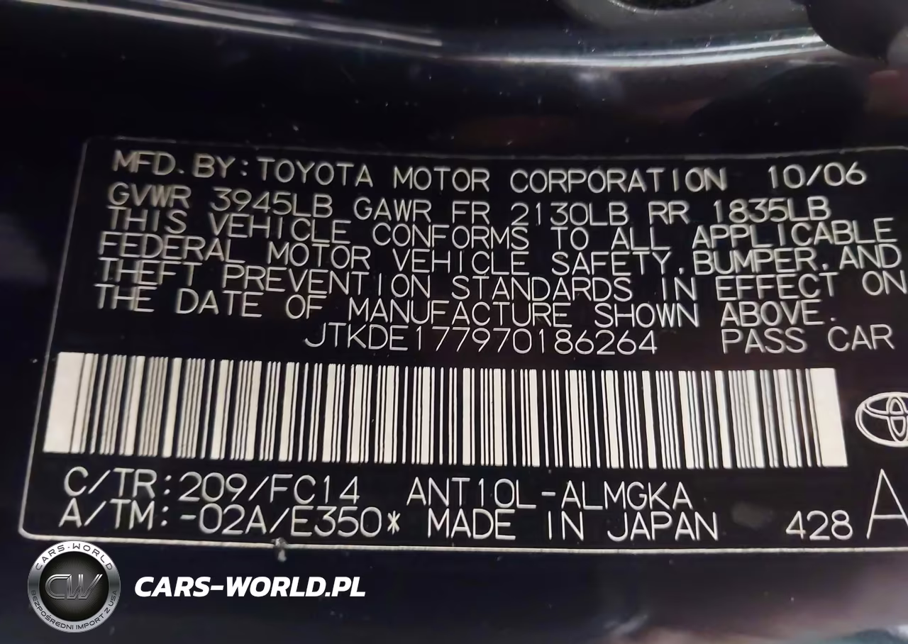 2007 Scion Tc VIN:JTKDE177970186264 - 9
