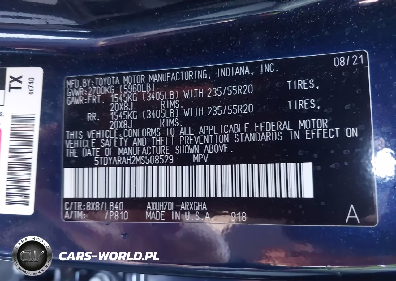 2021 Toyota Highlander Hybrid Limited VIN:5TDYARAH2MS508529 - 9
