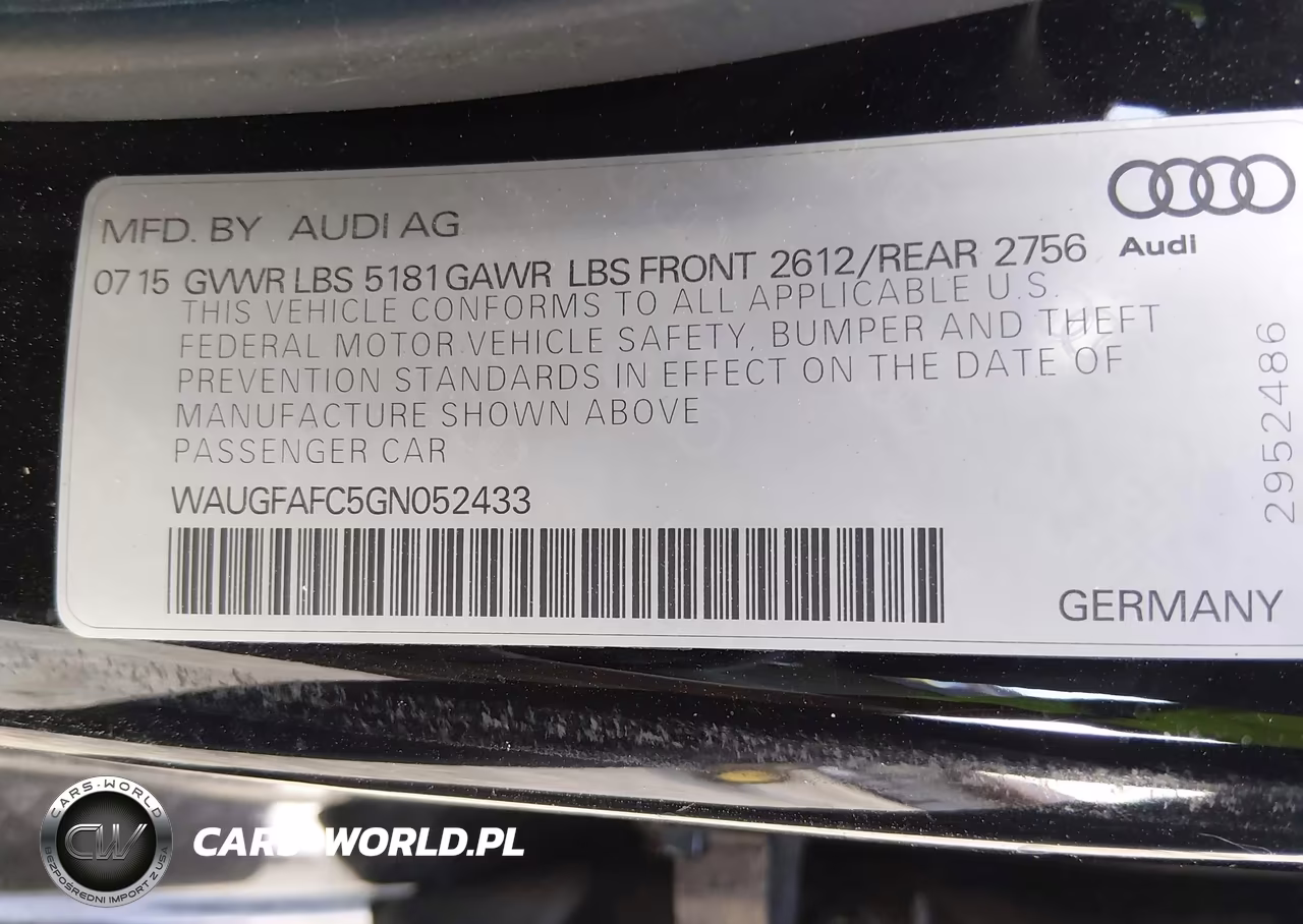2016 Audi A6 2.0T Premium Plus VIN:WAUGFAFC5GN052433 - 9