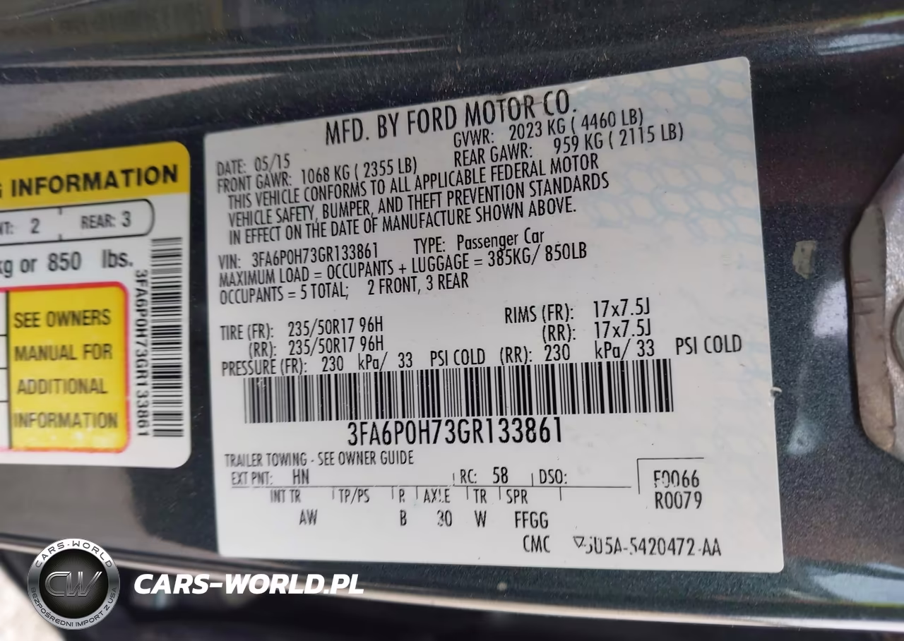 2016 Ford Fusion Se VIN:3FA6P0H73GR133861 - 9