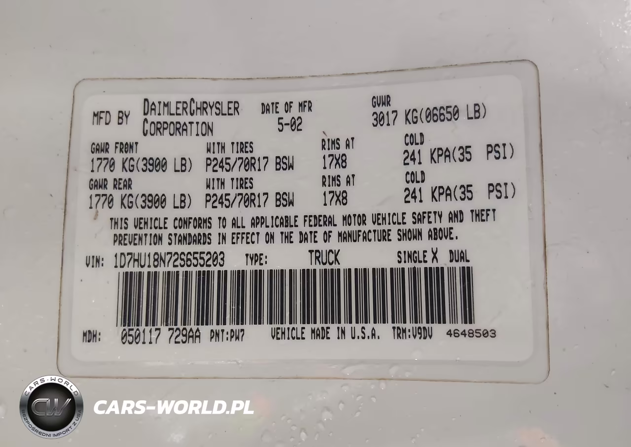 2002 Dodge Ram 1500 St VIN:1D7HU18N72S655203 - 9