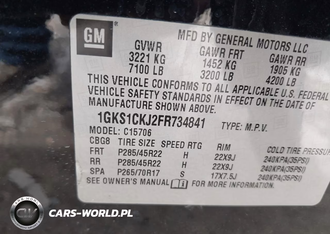 2015 GMC Yukon Denali VIN:1GKS1CKJ2FR734841 - 9