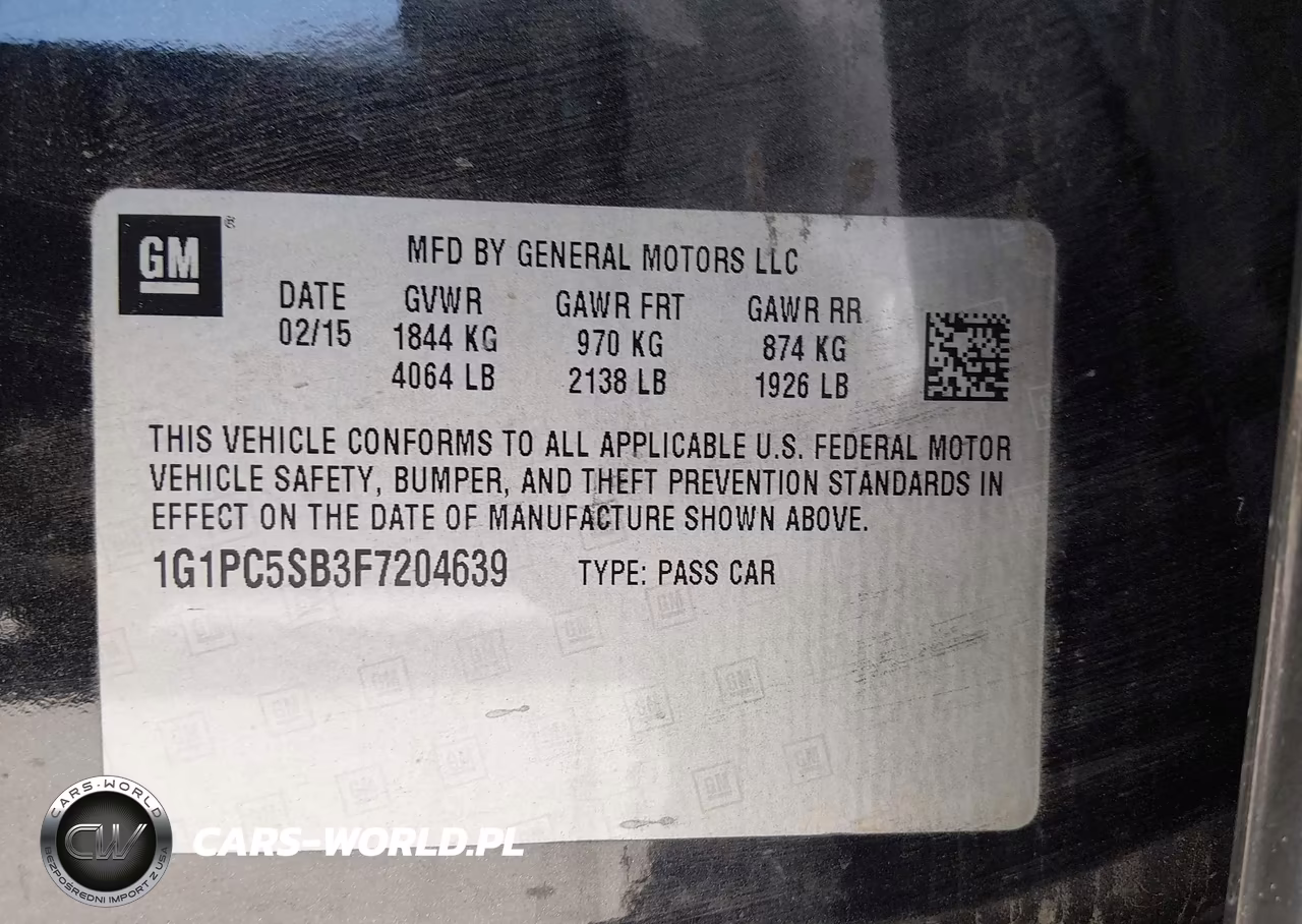 2015 Chevrolet Cruze 1Lt Auto VIN:1G1PC5SB3F7204639 - 9