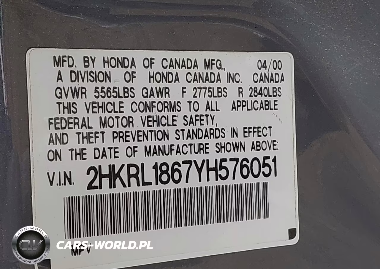 2000 Honda Odyssey Ex VIN:2HKRL1867YH576051 - 9
