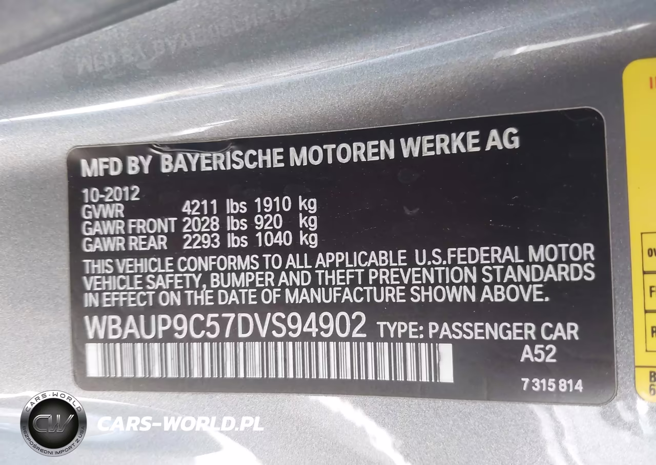 2013 BMW 128I VIN:WBAUP9C57DVS94902 - 9