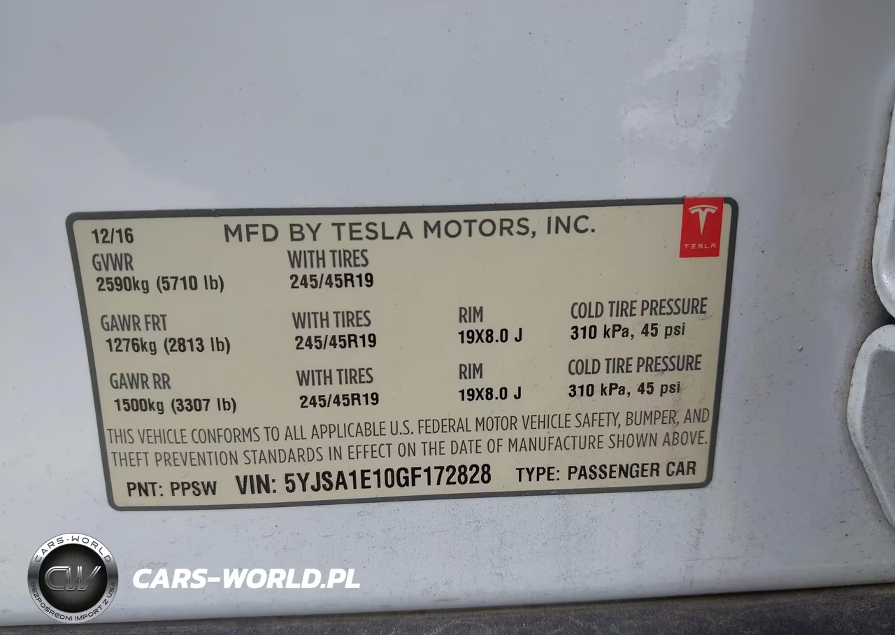 2016 Tesla Model S 60-70-75-85 VIN:5YJSA1E10GF172828 - 9