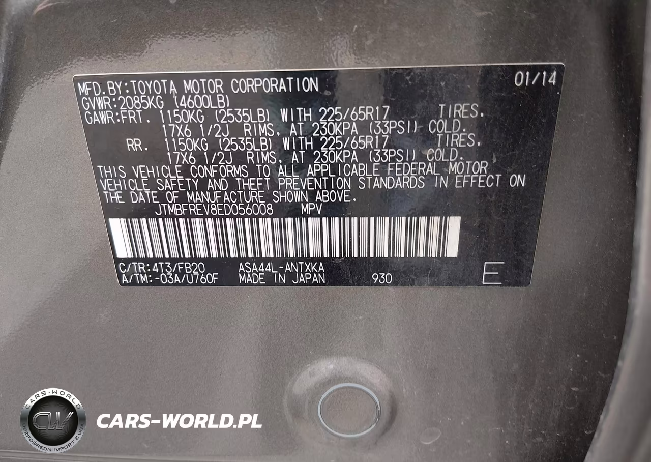 2014 Toyota Rav4 Le VIN:JTMBFREV8ED056008 - 9