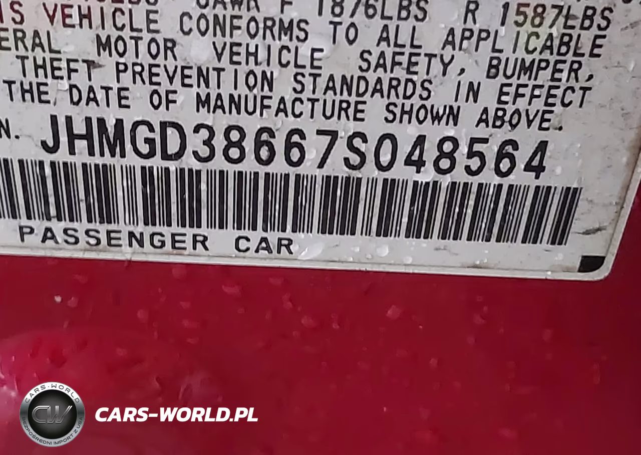 2007 Honda Fit Sport VIN:JHMGD38667S048564 - 9