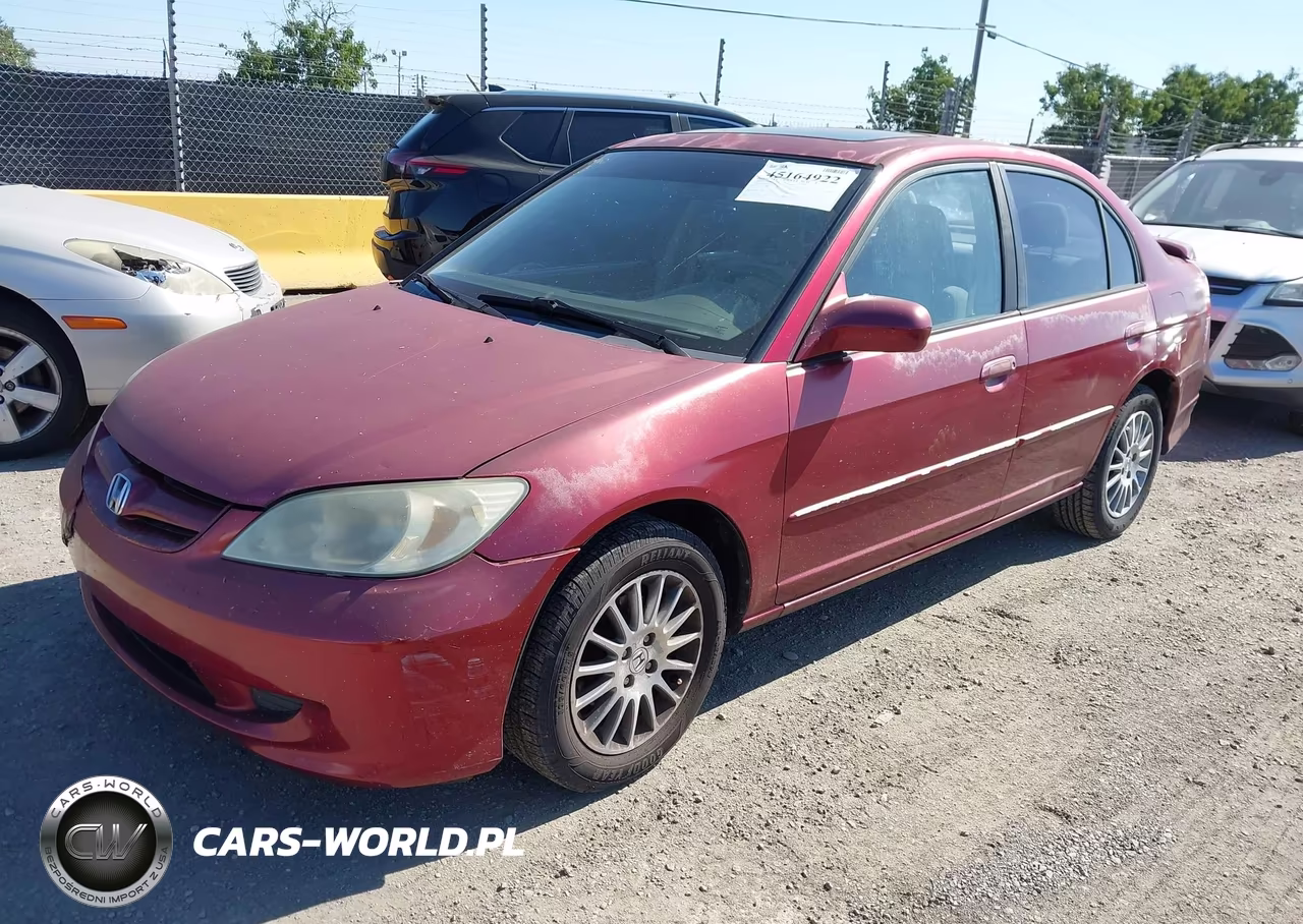 2005 Honda Civic Ex VIN:2HGES26745H625179 - 2