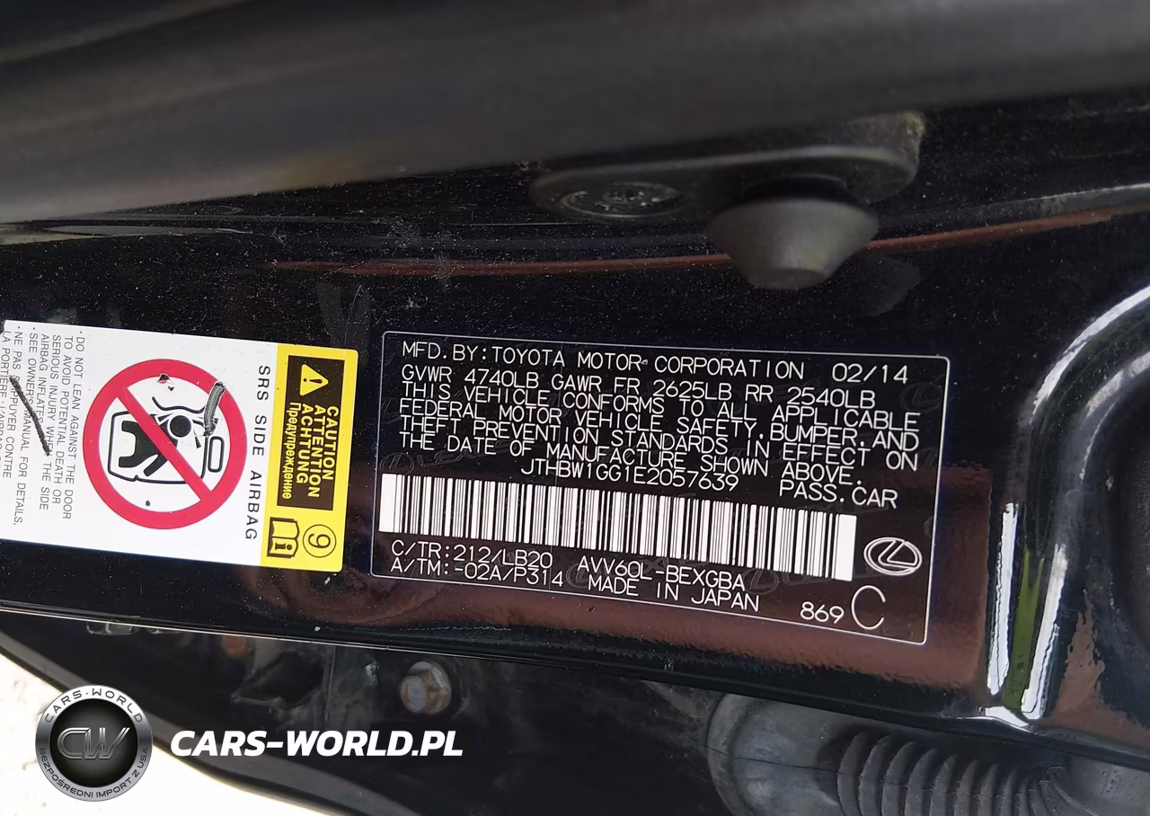 2014 Lexus Es 300H VIN:JTHBW1GG1E2057639 - 9