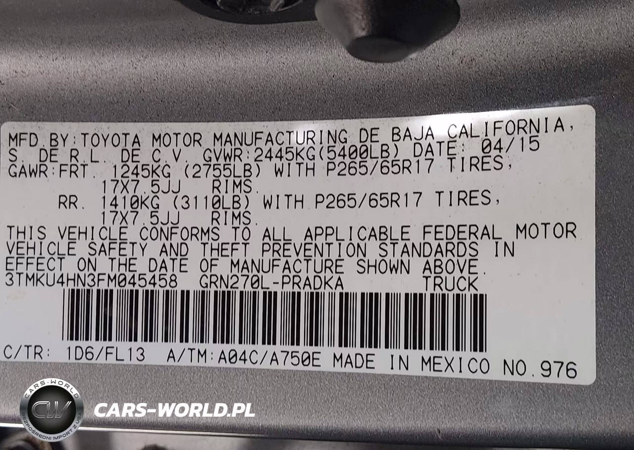 2015 Toyota Tacoma Prerunner V6 VIN:3TMKU4HN3FM045458 - 9