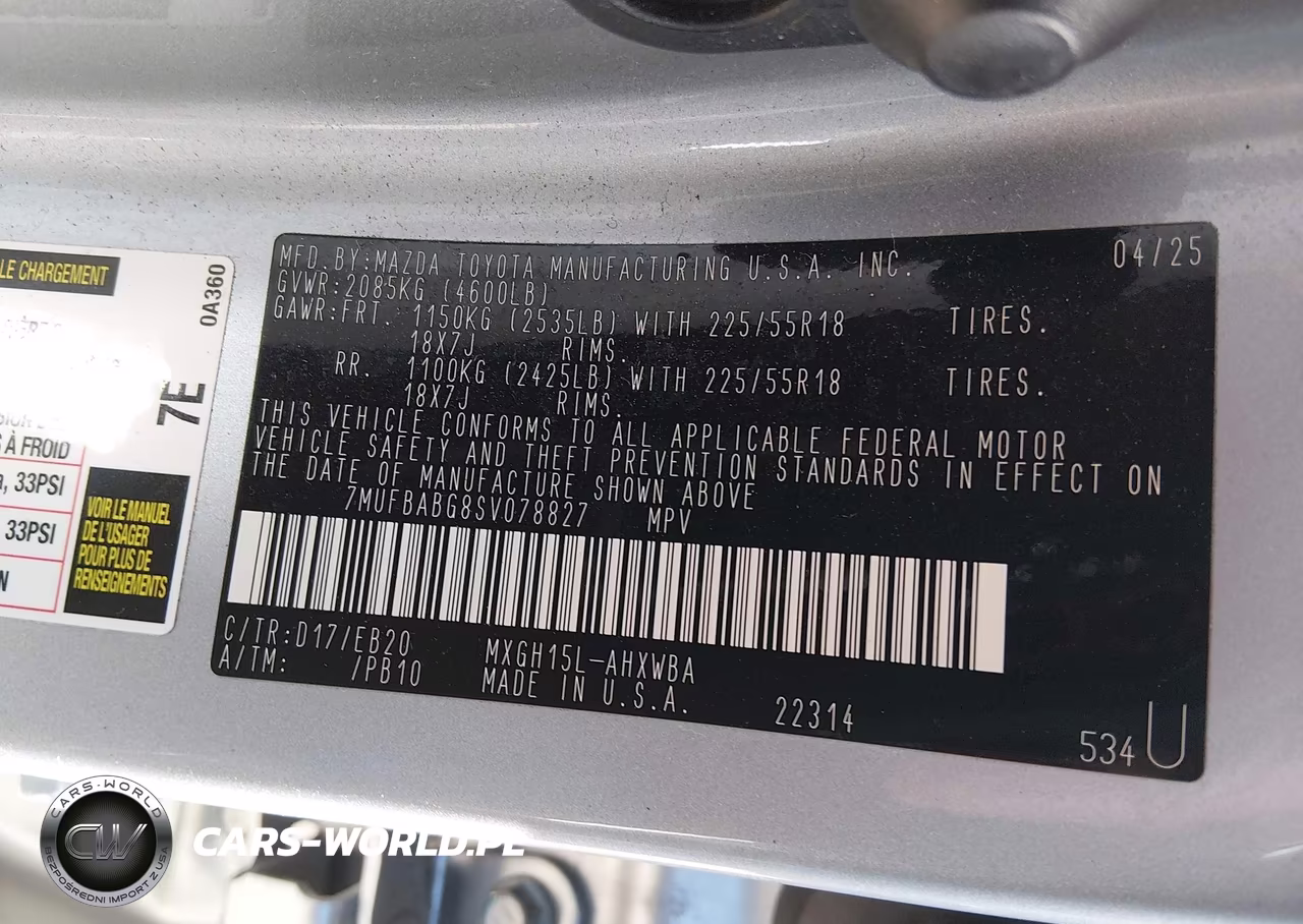 2025 Toyota Corolla Cross Hybrid Xse VIN:7MUFBABG8SV078827 - 9