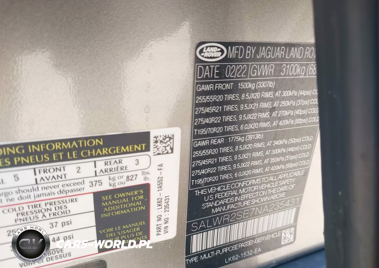 2022 Land Rover Range Rover Sport Hse Dynamic VIN:SALWR2SE7NA235431 - 9