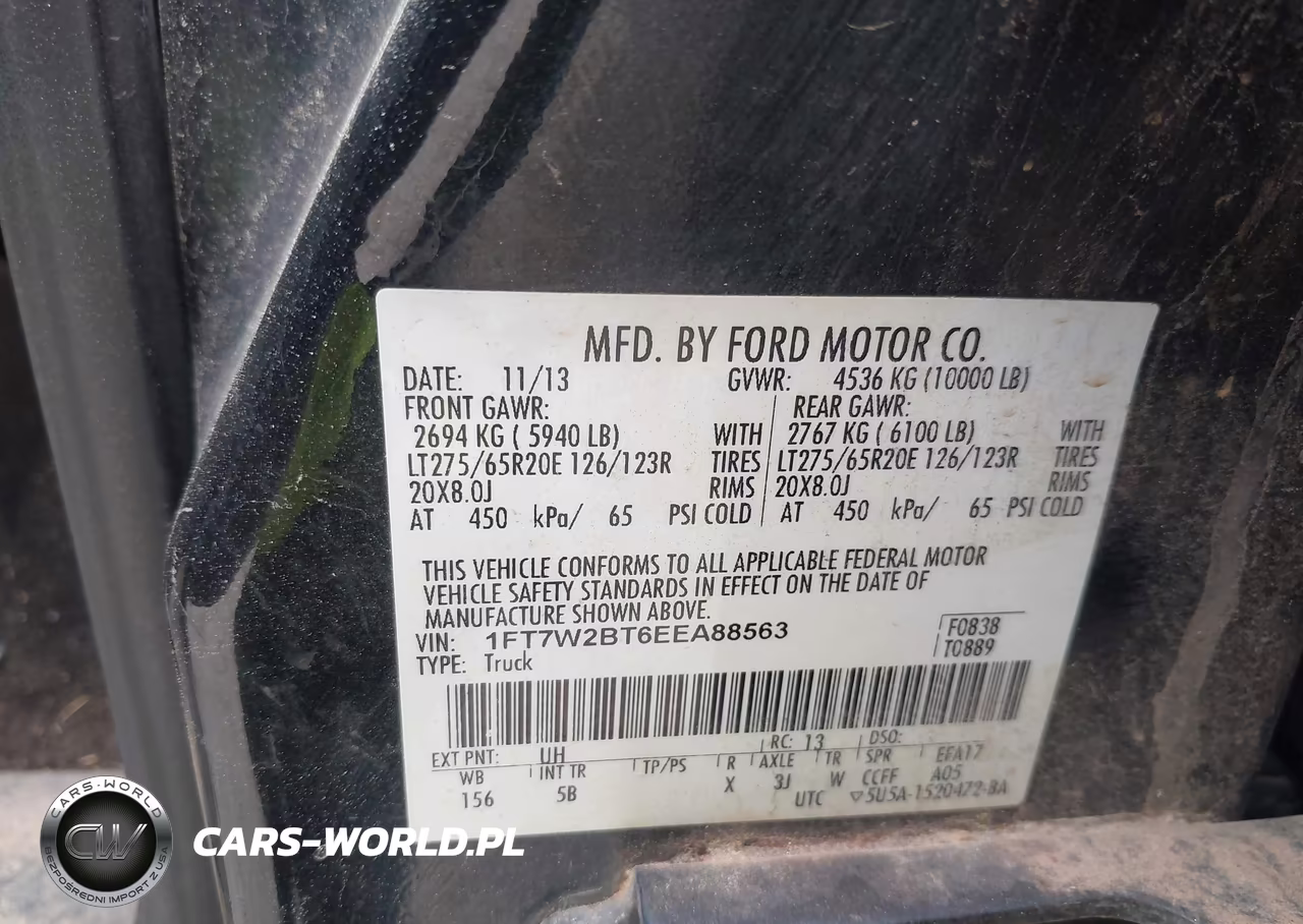 2014 Ford F-250 Lariat VIN:1FT7W2BT6EEA88563 - 9