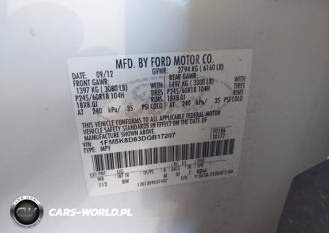 2013 Ford Explorer Xlt VIN:1FM5K8D83DGB17207 - 9