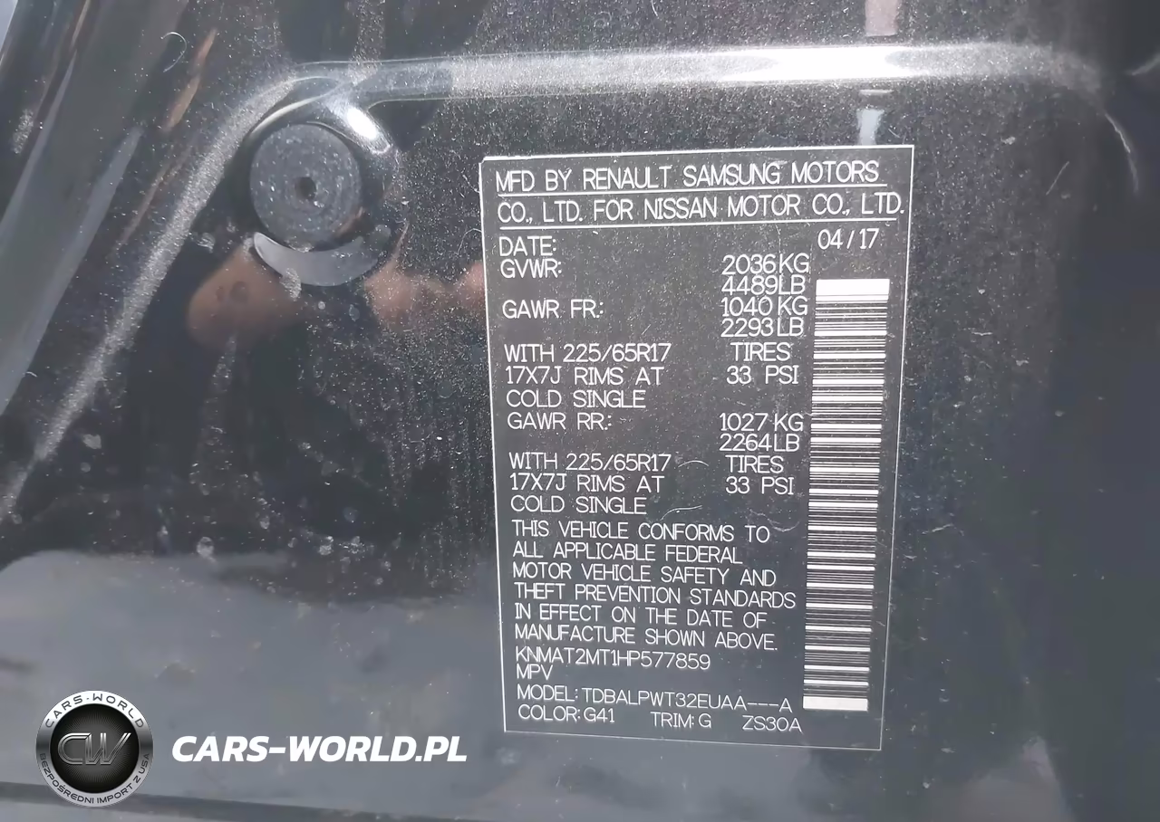 2017 Nissan Rogue S VIN:KNMAT2MT1HP577859 - 9