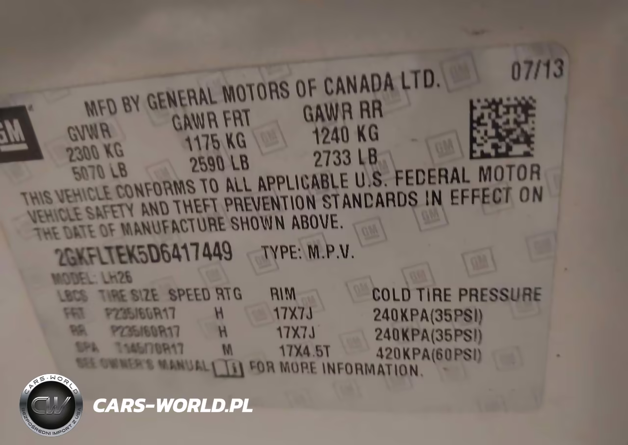 2013 GMC Terrain Sle-2 VIN:2GKFLTEK5D6417449 - 9