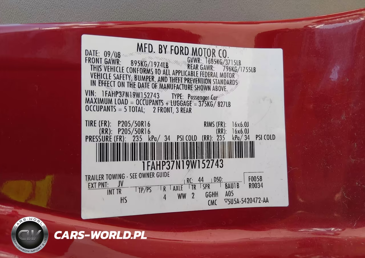 2009 Ford Focus Sel VIN:1FAHP37N19W152743 - 9