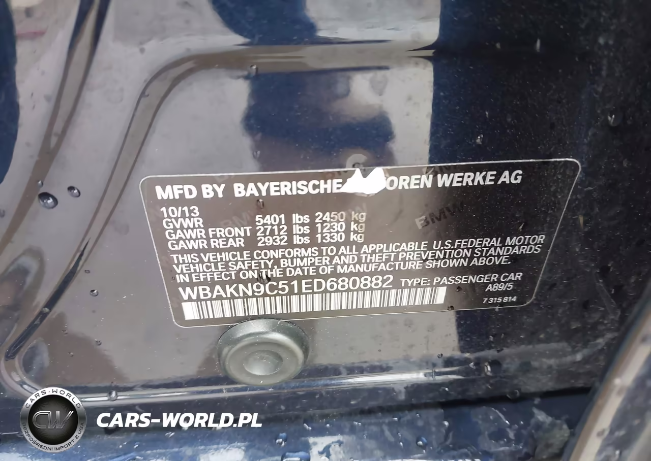 2014 BMW 550I VIN:WBAKN9C51ED680882 - 9