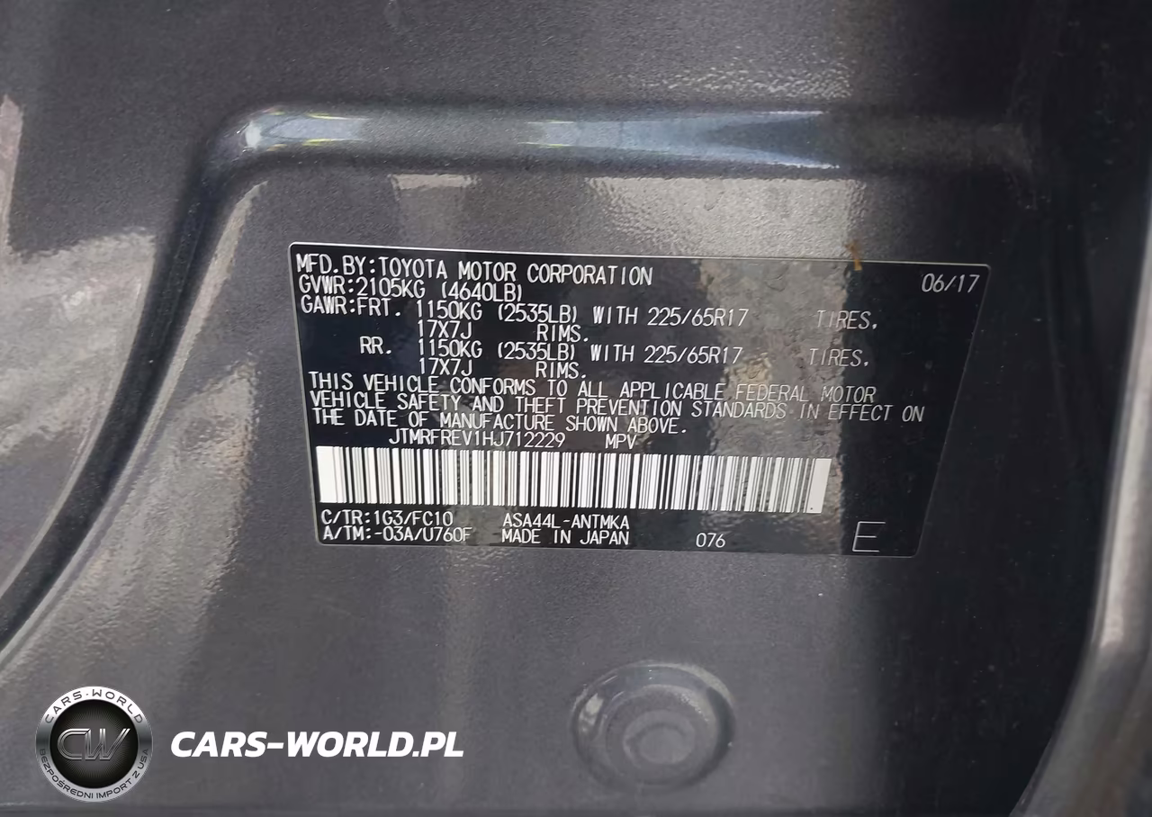 2017 Toyota Rav4 Xle VIN:JTMRFREV1HJ712229 - 9