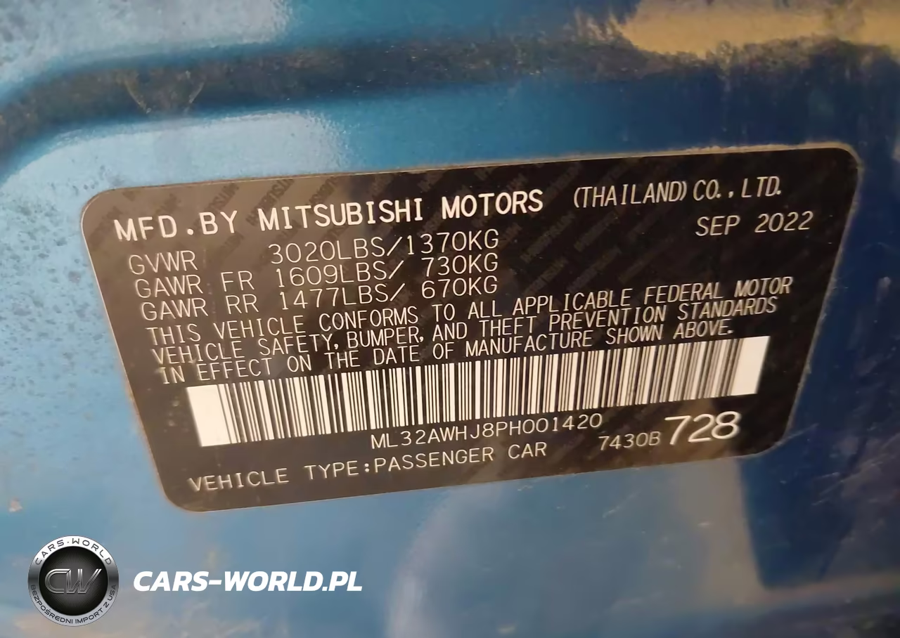 2023 Mitsubishi Mirage Black Edition-Ralliart-Se VIN:ML32AWHJ8PH001420 - 9
