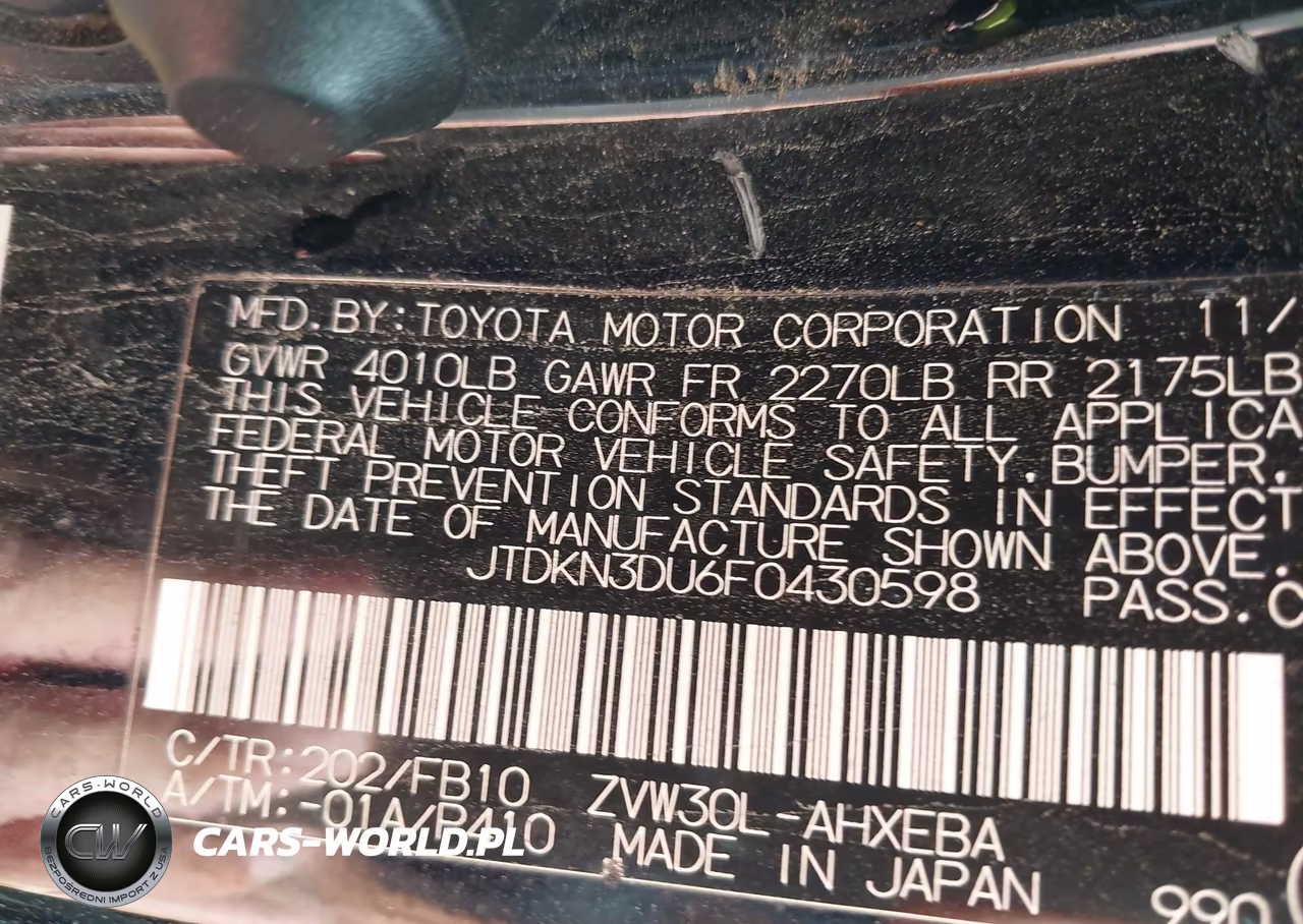 2015 Toyota Prius Two VIN:JTDKN3DU6F0430598 - 9