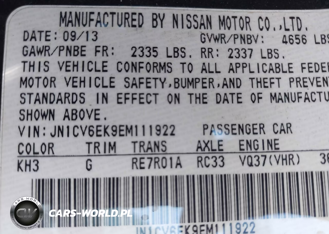 2014 Infiniti Q60 Journey VIN:JN1CV6EK9EM111922 - 9