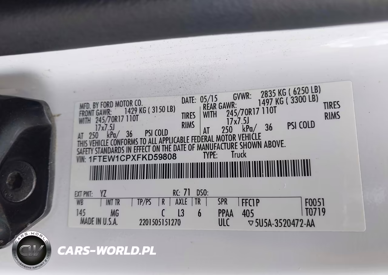 2015 Ford F-150 Xlt VIN:1FTEW1CPXFKD59808 - 9