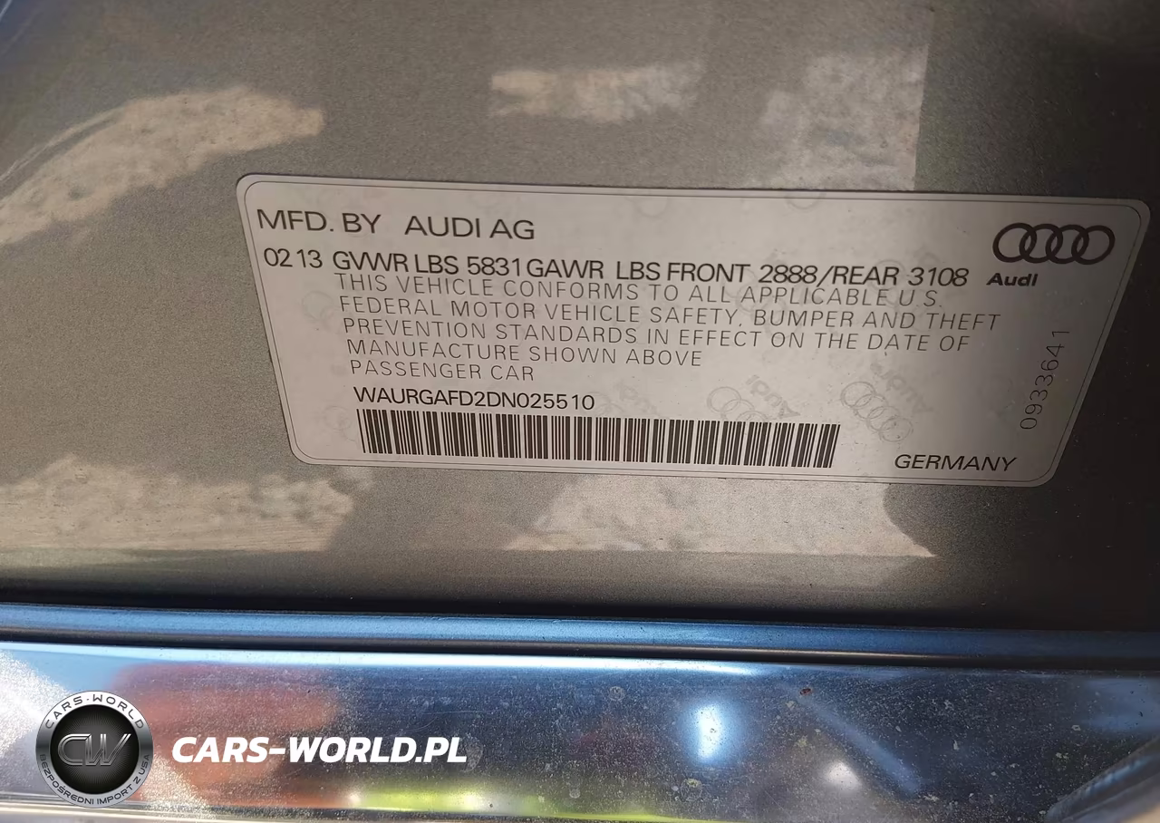2013 Audi A8 L 3.0T VIN:WAURGAFD2DN025510 - 9