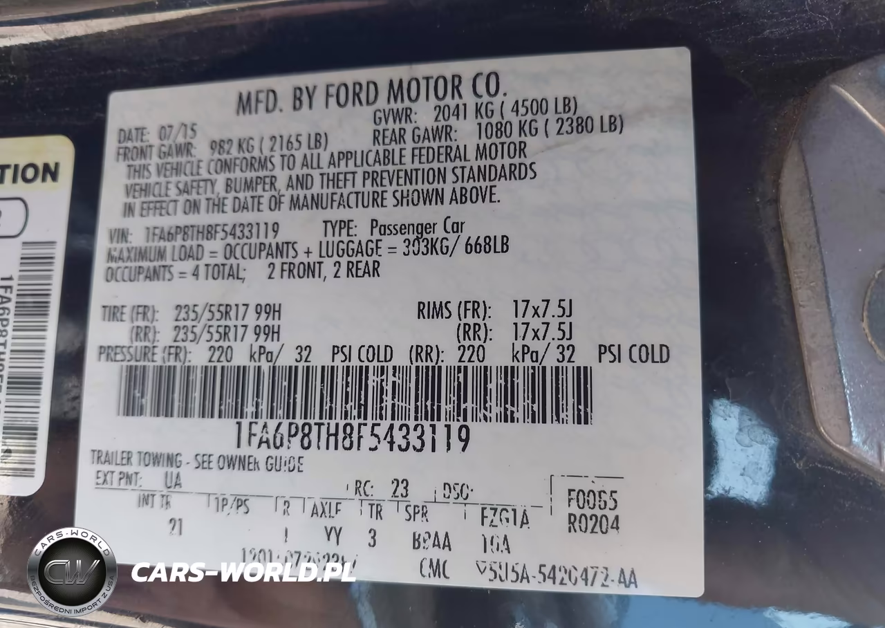 2015 Ford Mustang Ecoboost VIN:1FA6P8TH8F5433119 - 9