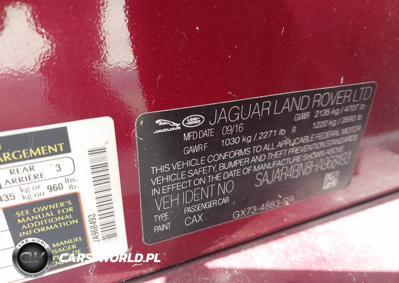 2017 Jaguar Xe 20D VIN:SAJAR4BN8HA968493 - 9