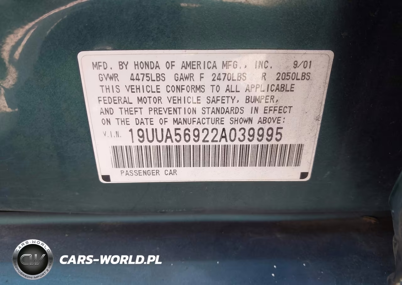 2002 Acura Tl 3.2 Type S VIN:19UUA56922A039995 - 9