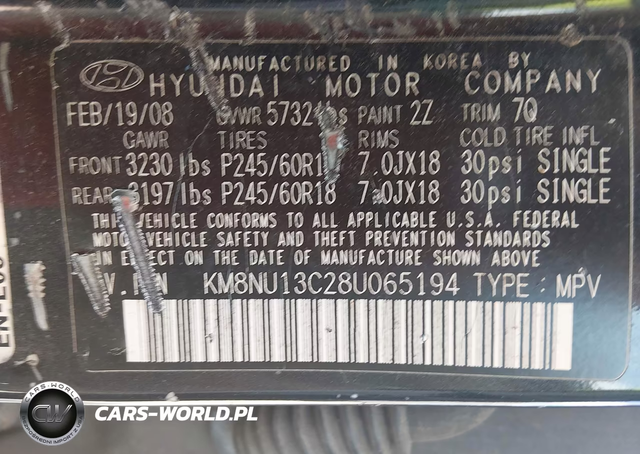 2008 Hyundai Veracruz Gls-Limited-Se VIN:KM8NU13C28U065194 - 9