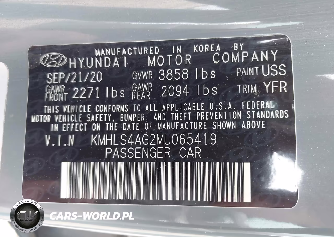 2021 Hyundai Elantra Sel VIN:KMHLS4AG2MU065419 - 9