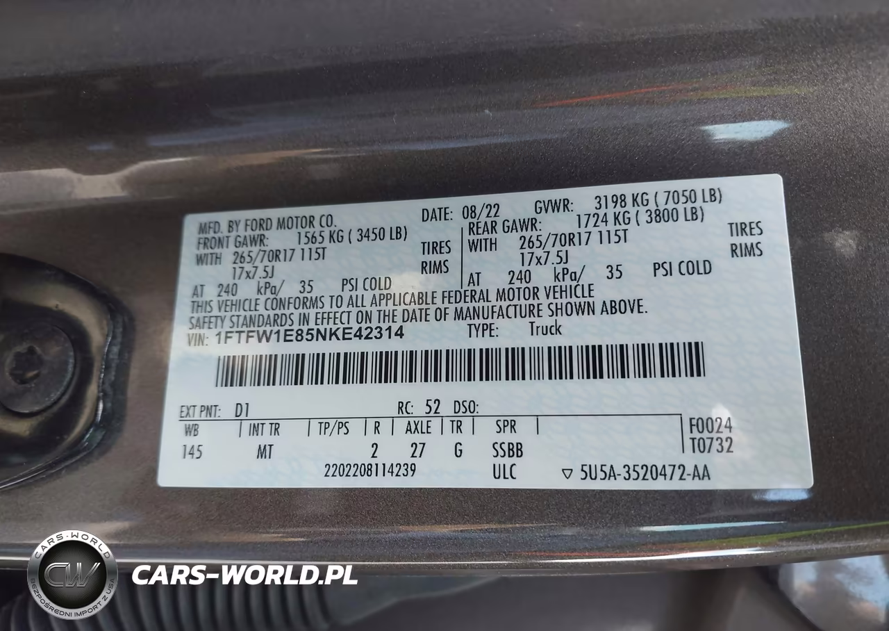 2022 Ford F-150 Xlt VIN:1FTFW1E85NKE42314 - 9